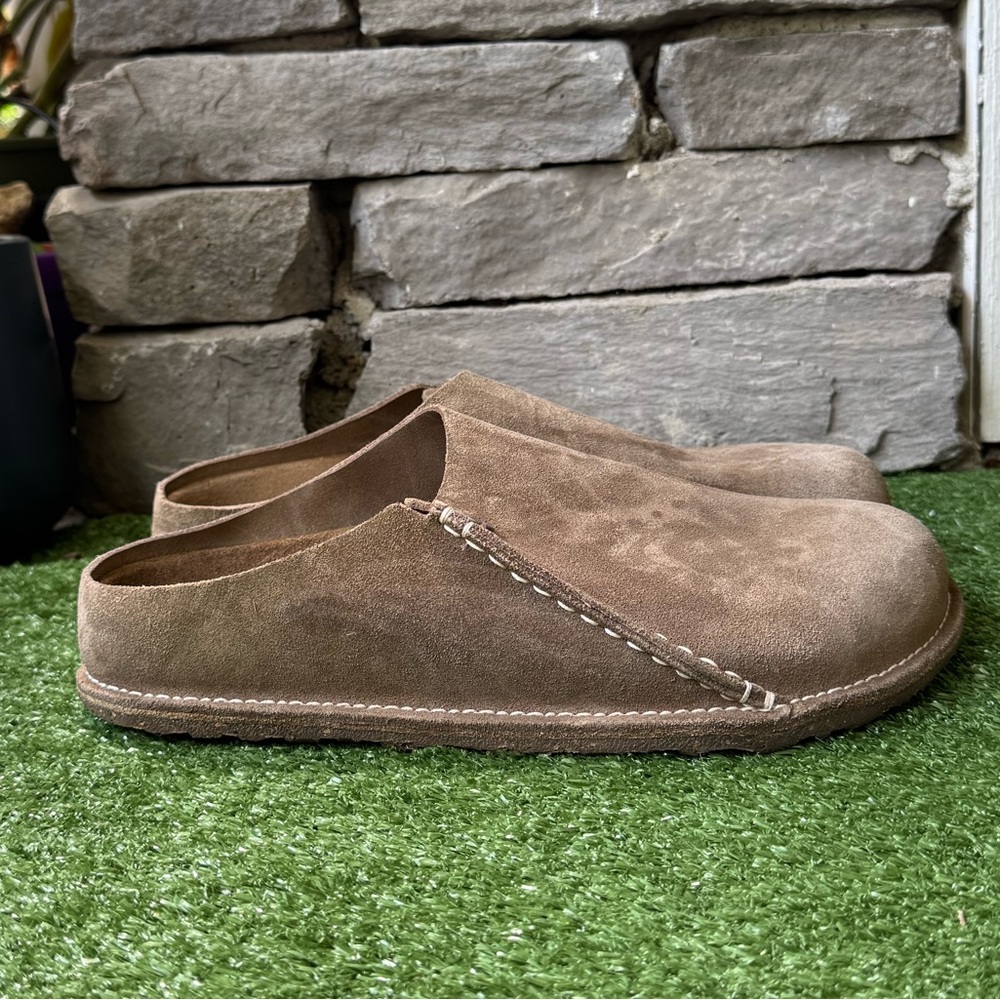 Birkenstock Tan Suede Mules - Picture 4 of 11